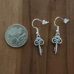 Owl Key Earrings